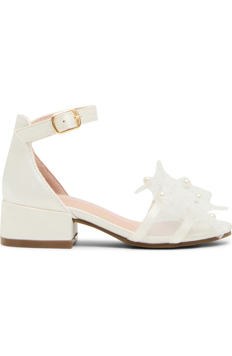 Steve Madden Kids' Debra Ankle Straw Bow Sandal, Alternate, color, White