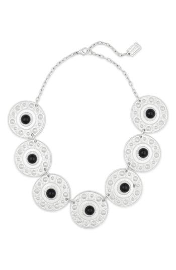 Karine Sultan Baroque Coin Statement Necklace In Silver
