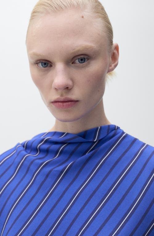 MANGO MANGO STRIPE ASYMMETRIC TOP