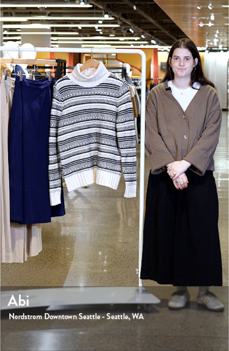 Stripe Jacquard Turtleneck Sweater, sales video thumbnail