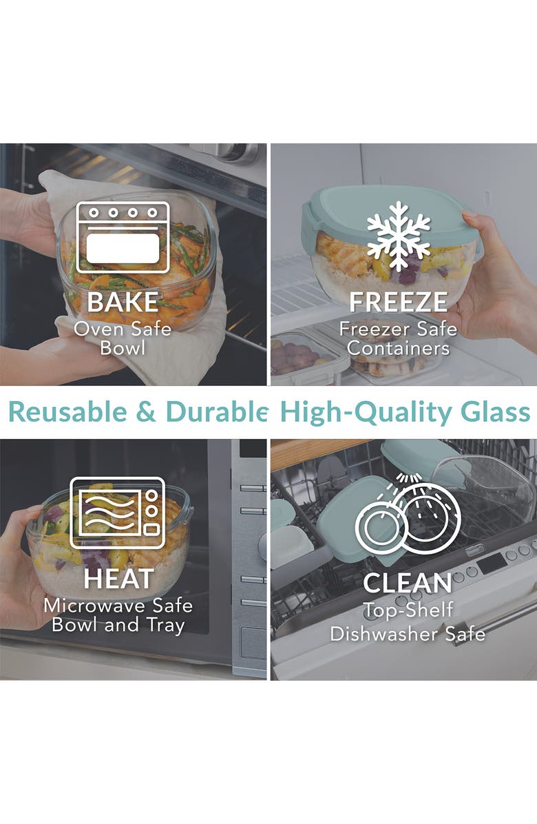 BENTGO All-in-One Glass Salad Container, Alternate, color, Seaglass