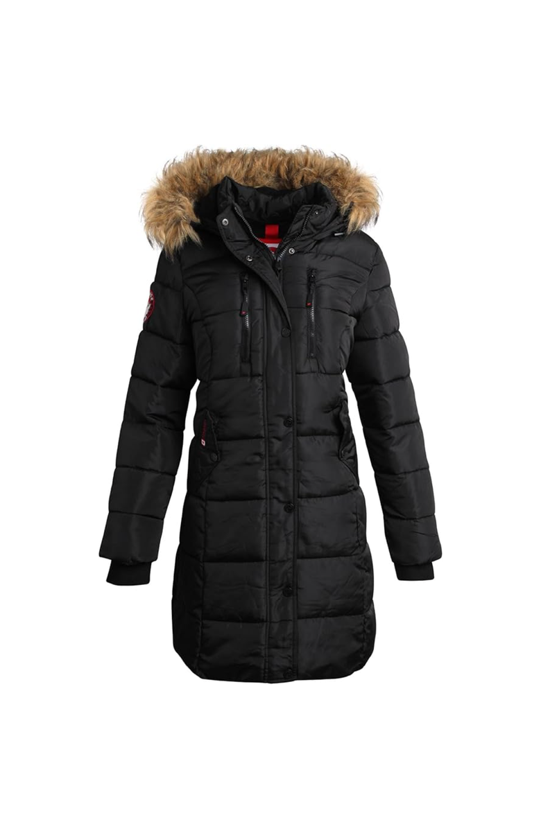 CANADA WEATHER GEAR Women's Heavyweight Long Parka Jacket, Alternate, color, Black