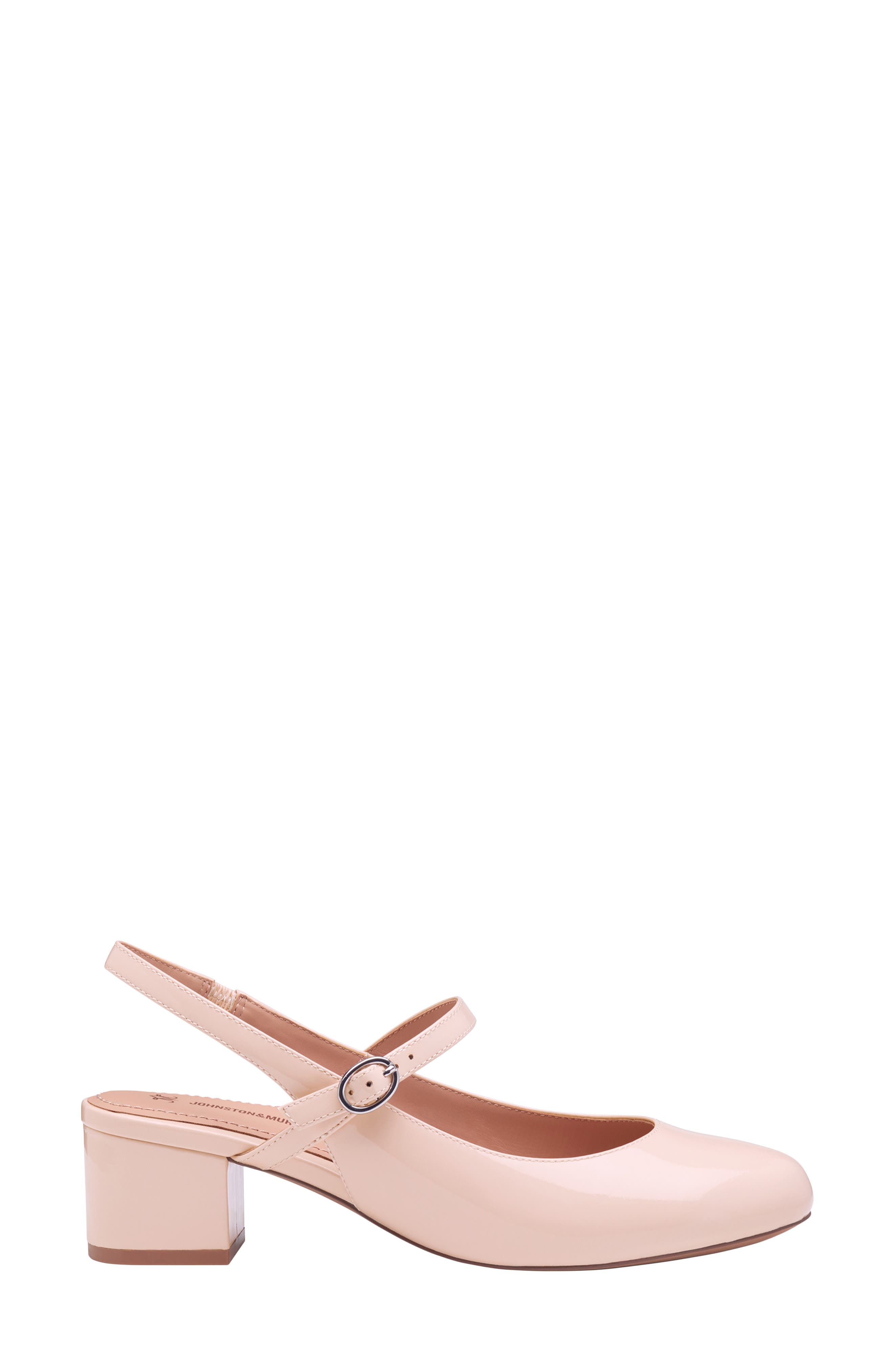 Johnston & Murphy Sienna Mary Jane Slingback Pump, Alternate, color, Blush Patent Leather