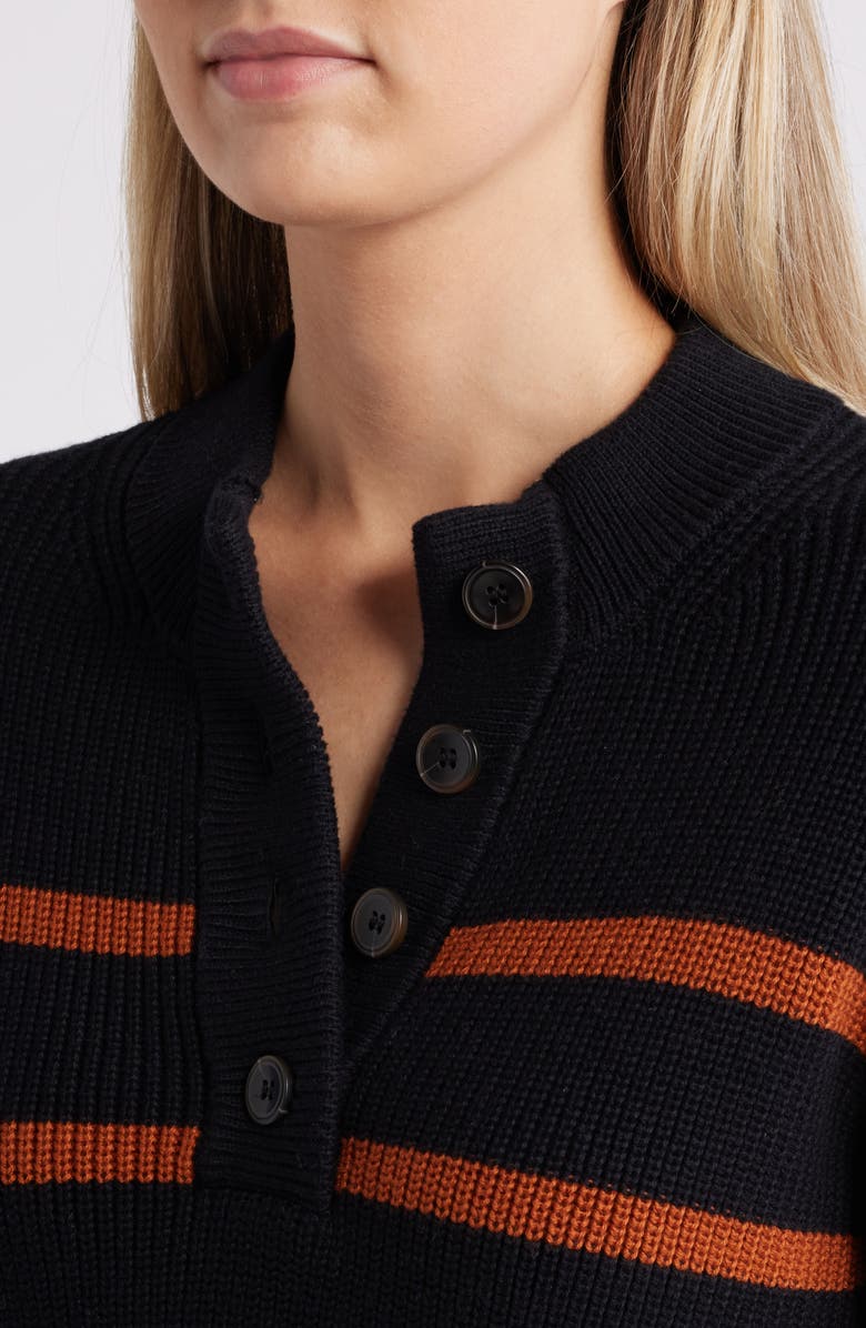 Caslon<sup>®</sup> Half Button Pima Cotton Blend Sweater, Alternate, color,