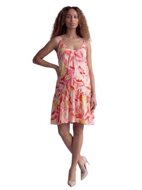 Maternity Essential Floral Print Scoop Neck Spaghetti Strap Pocket A-Line Mini Dress