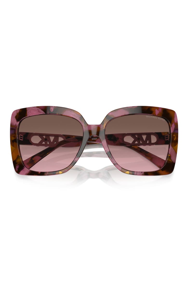 Nice 57mm Gradient Square Sunglasses, Alternate, color, PURPLE TORTOISE