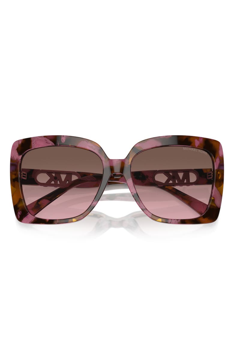 Michael Kors Nice 57mm Gradient Square Sunglasses, Alternate, color, Purple Tortoise