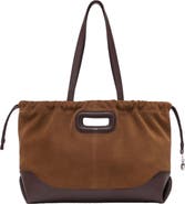 maje Leather and suede Milpli tote bag