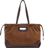 maje Leather and suede Milpli tote bag