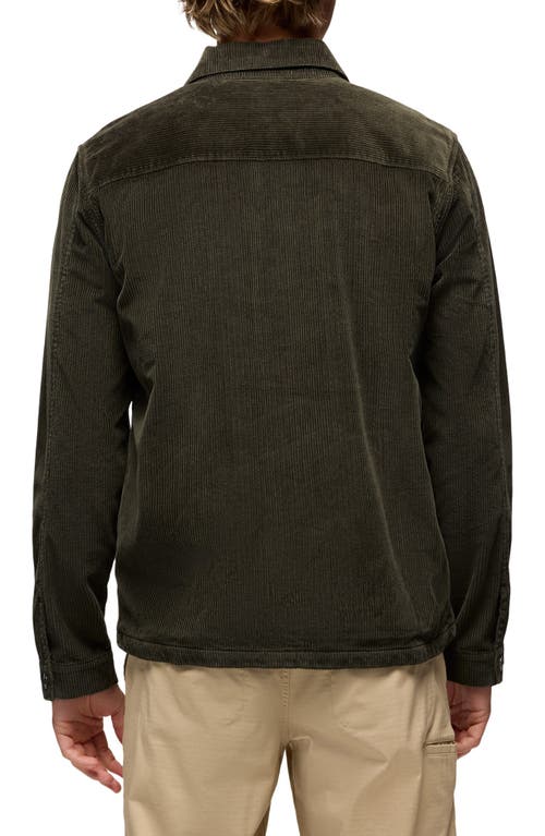 Prana Ridgecrest Organic Cotton Corduroy Chore Coat In Green