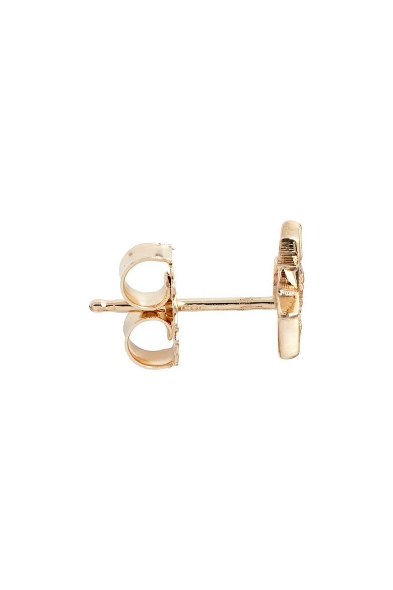 North Star Stud Earrings, Alternate, color, YELLOW GOLD