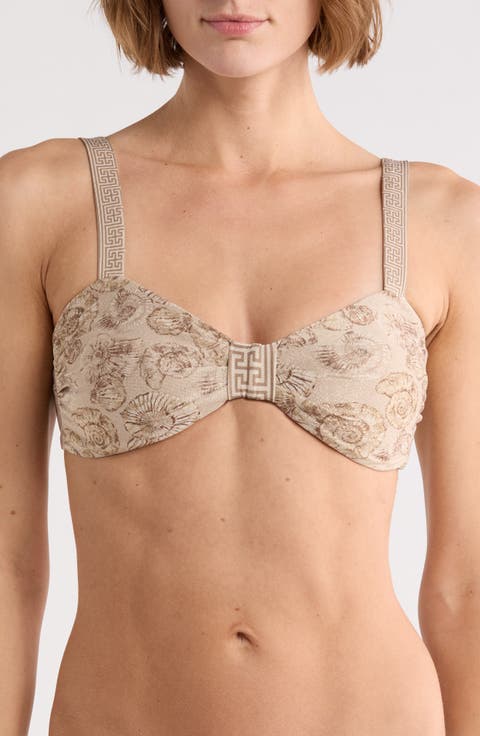 Shell Print Bikini Top