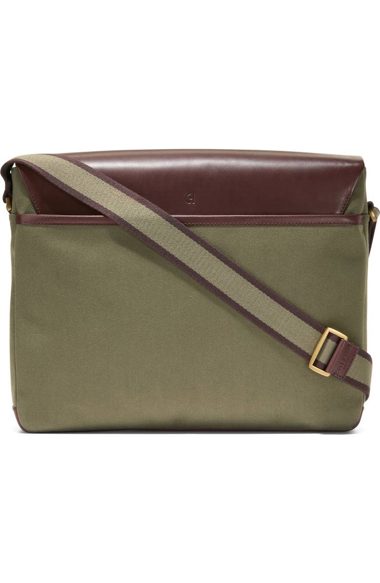 Cole Haan Judson Brushed Twill Messenger Bag, Alternate, color, Olive Green/ Ch Madiera