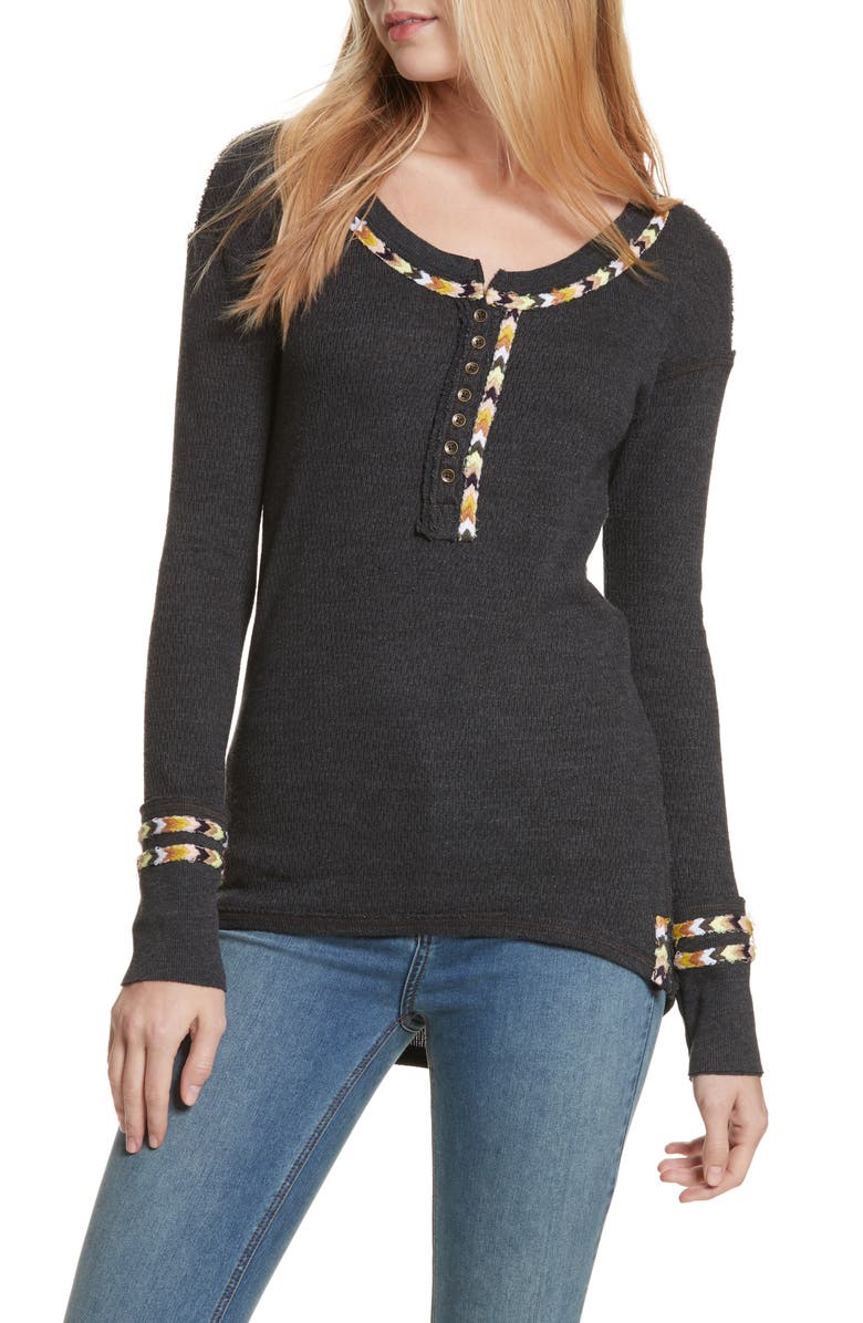 Free People Rainbow Thermal Tee, Main, color, 