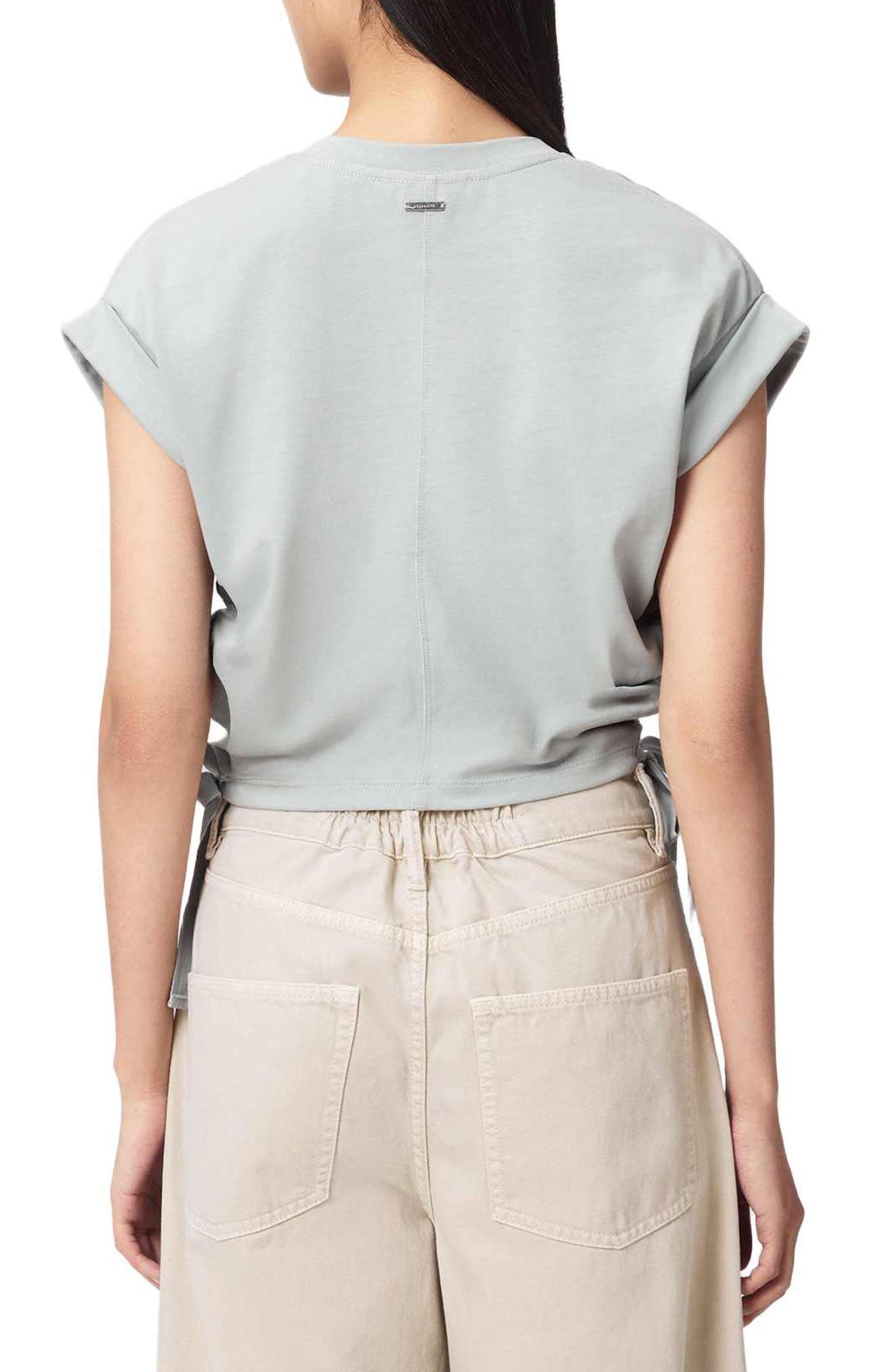 Mira Cinched Side Satin T-Shirt - image 4