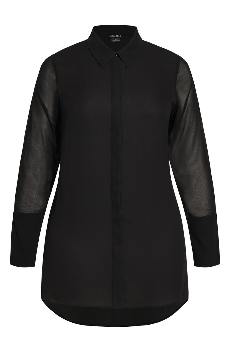 City Chic Amelia Long Sleeve Tunic, Alternate, color,