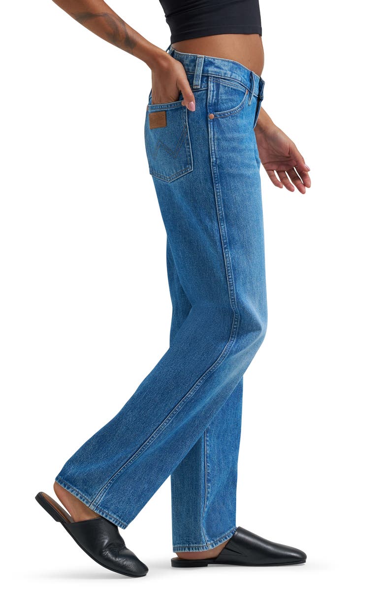 Wrangler Cowboy Low Rise Straight Leg Jeans, Alternate, color, Lasso Lagoon
