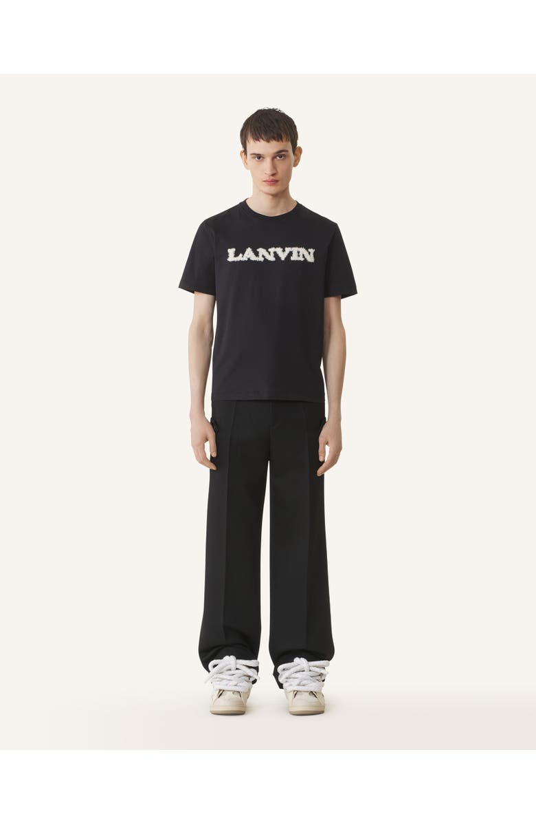 Lanvin SHEARLING COTTON T-SHIRT, Alternate, color, 