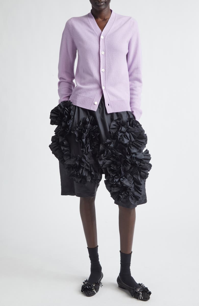 Comme des Garçons Comme des Garçons Cashmere V-Neck Cardigan, Alternate, color, Purple