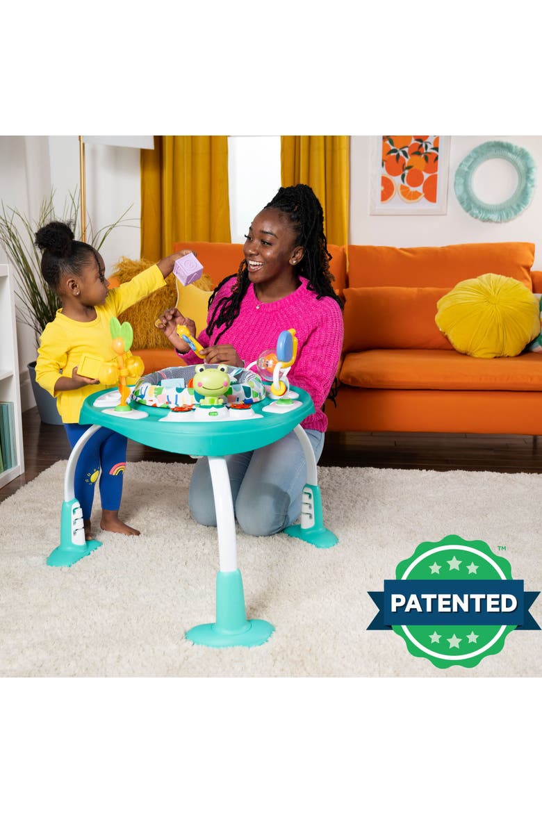 Bounce Bounce Baby 2-in-1 Activity Center Jumper & Table, Alternate, color, Green