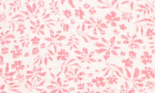 Roxy Tubetime Floral Smocked Strapless Crop Top In Egret