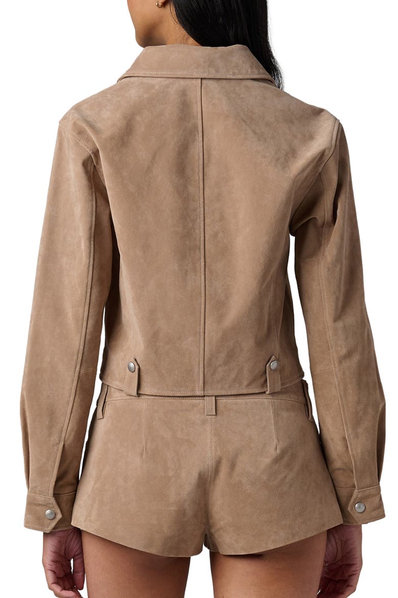 Crop Suede Jacket, Alternate, color, LATTE FRAPPE