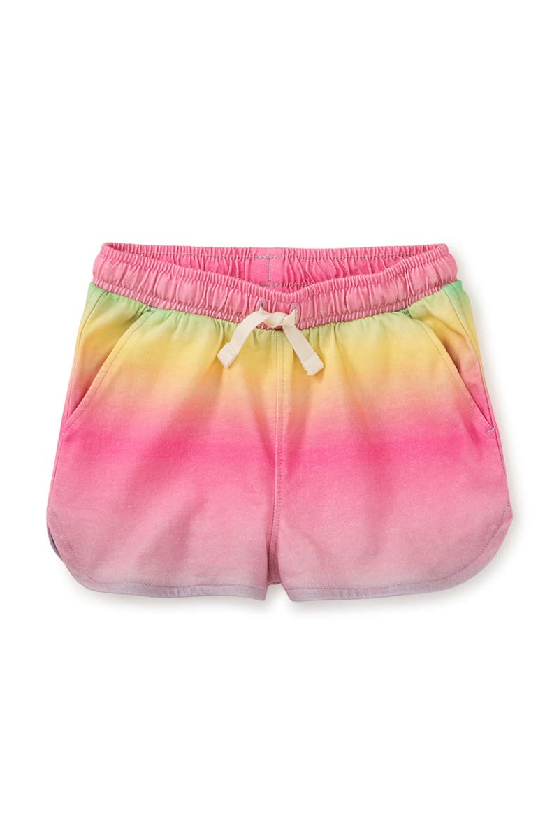 Tea Collection Tie Waist Shorts, Alternate, color, Rio De Janeiro Rainbow