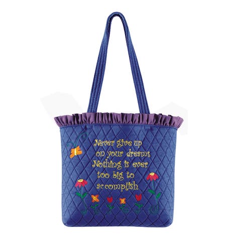 Never Give Up Ruffle Tote