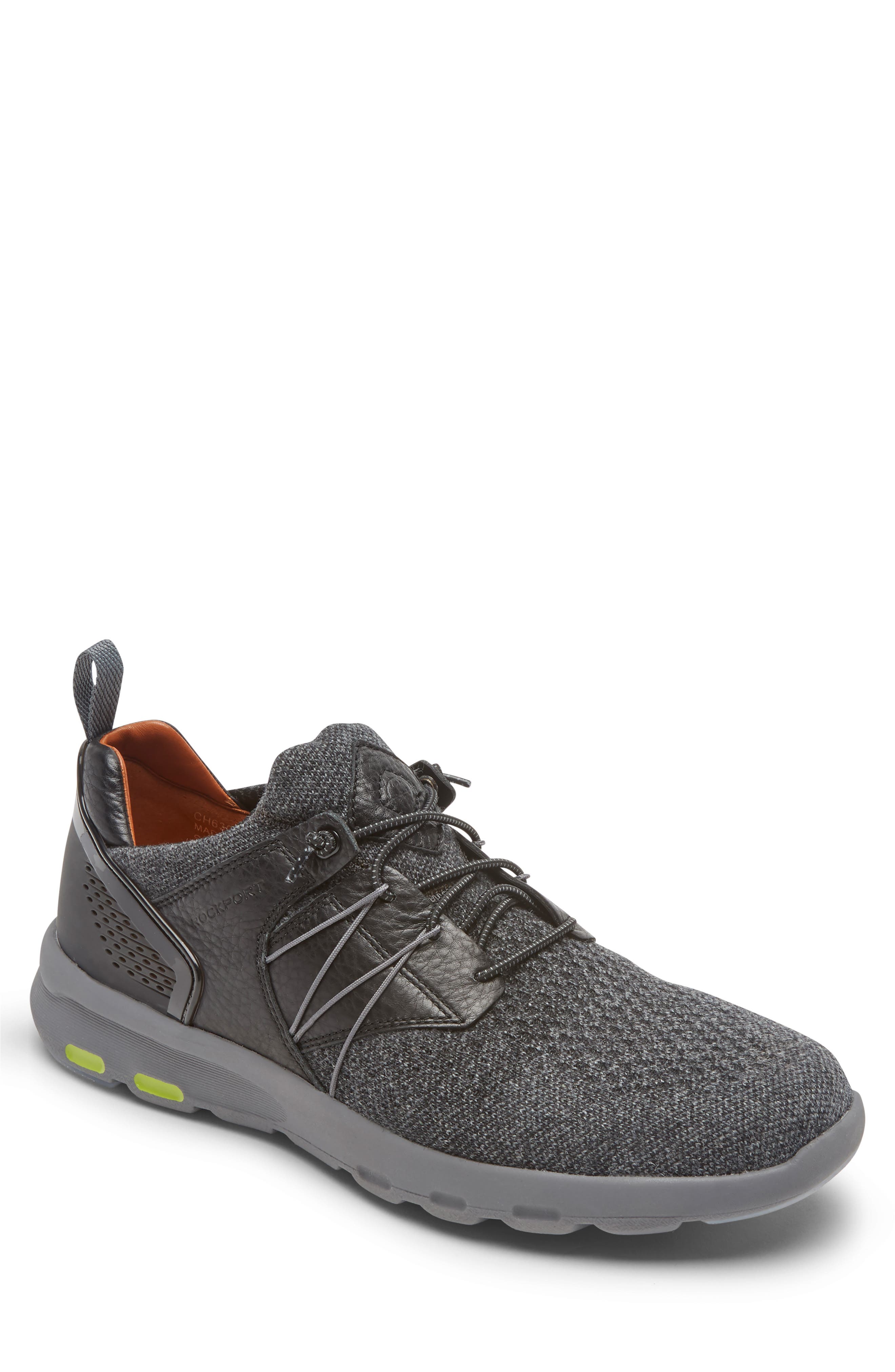 Let's Walk Knit Bungee Sneaker, Main, color, BLACK WOOL