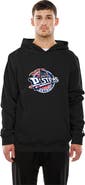 New Era Men's New Era Black Detroit Pistons Front Back Logo Hoodie