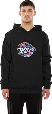 New Era Men's New Era Black Detroit Pistons Front Back Logo Hoodie