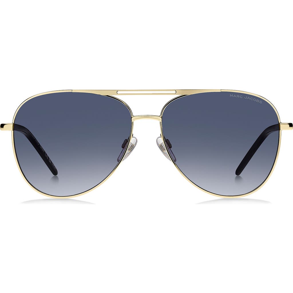 Marc Jacobs 59mm Gradient Pilot Sunglasses In Blue