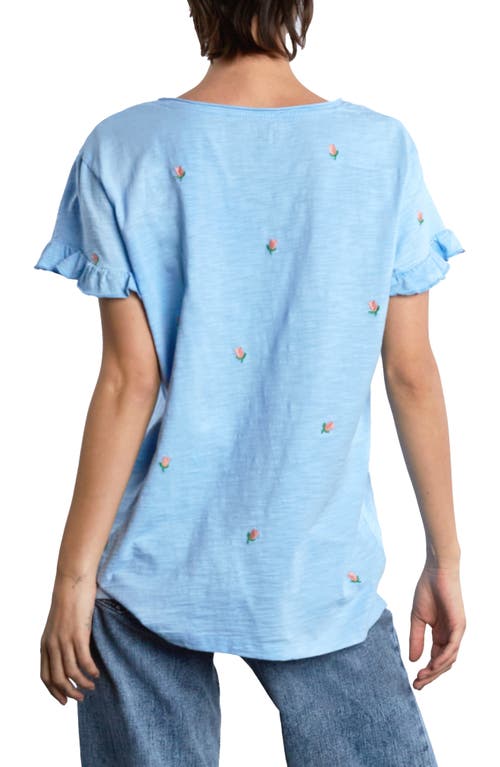 Billy T Rosey Frill Sleeve T-shirt In Dutch Canal