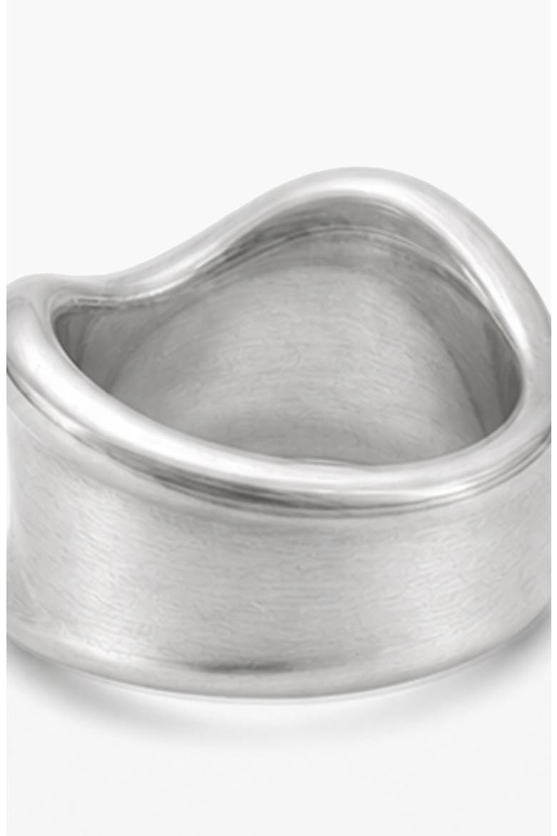 Molten Curve Ring in Silver, Alternate, color, Silver