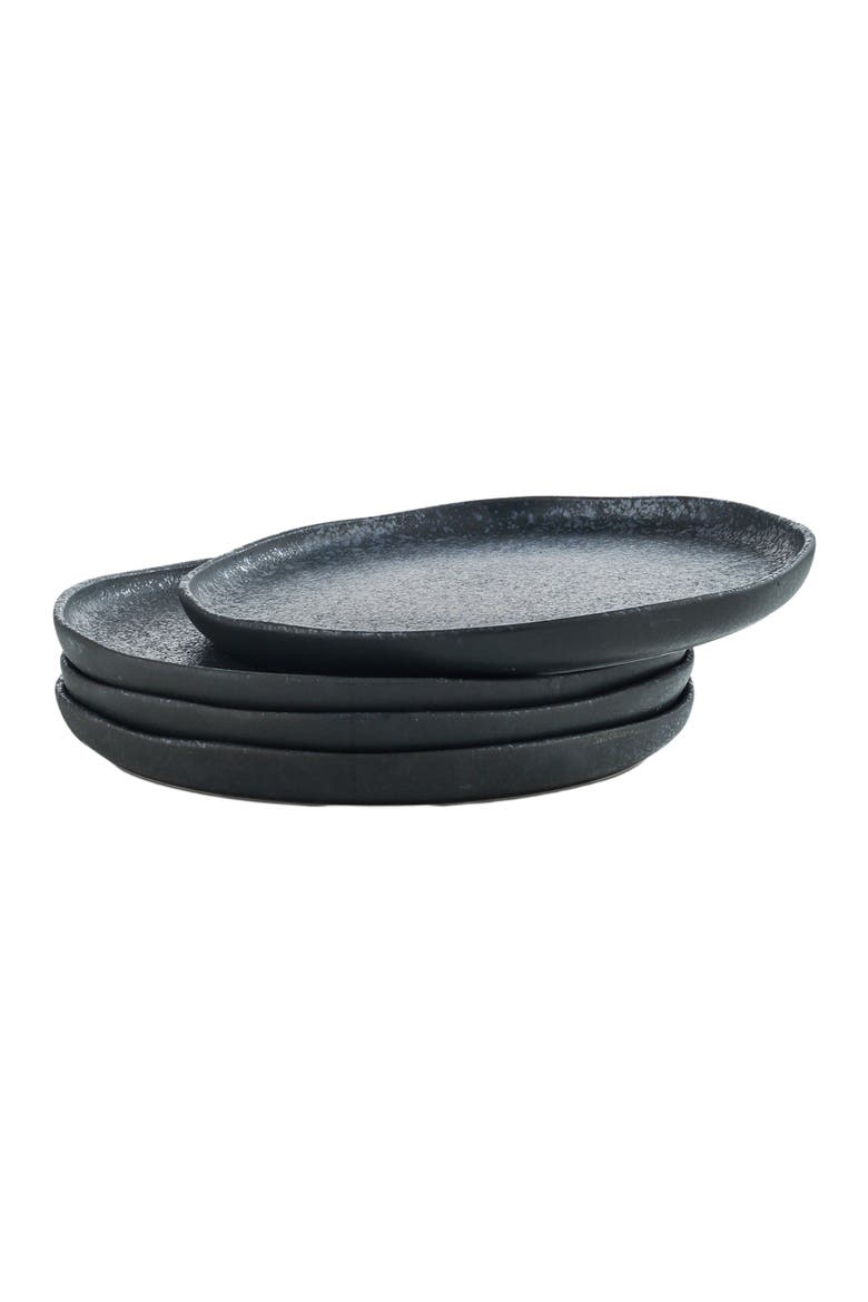 Tom Stoneware 4-Piece Dinner Plate Set, Alternate, color, Gray and Blue