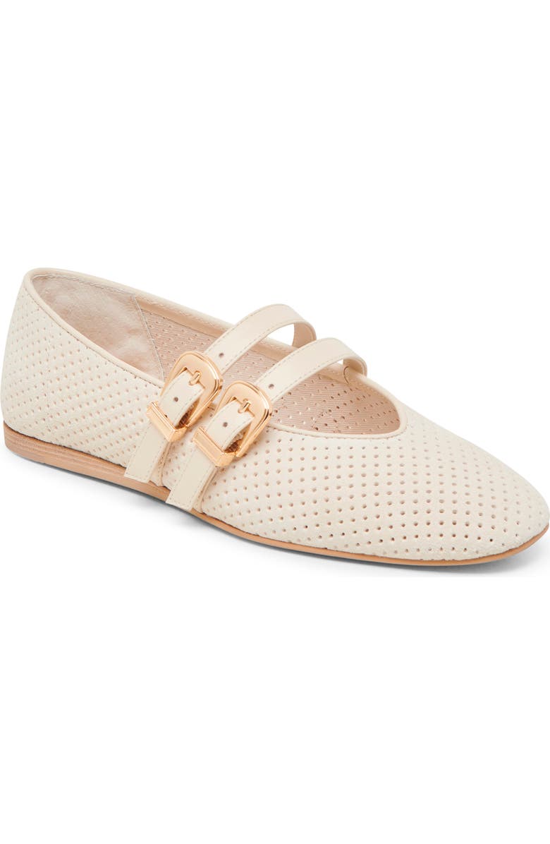 Dolce Vita Baylee Mary Jane Flat, Main, color, Bone Perforated Suede