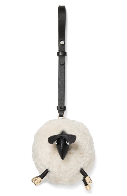 Kate Spade New York Faux Shearling Sheep Bag Charm In White