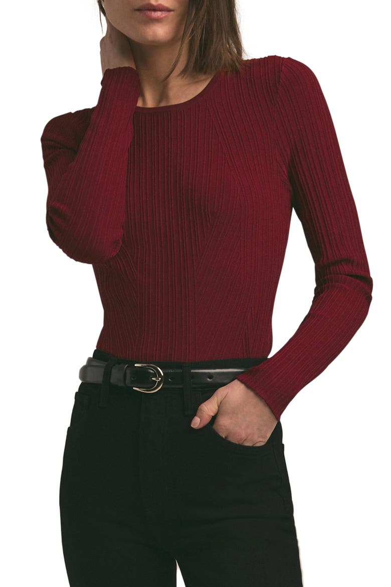 The Courtney Long Sleeve Sweater, Main, color, SANGRIA NIGHTS