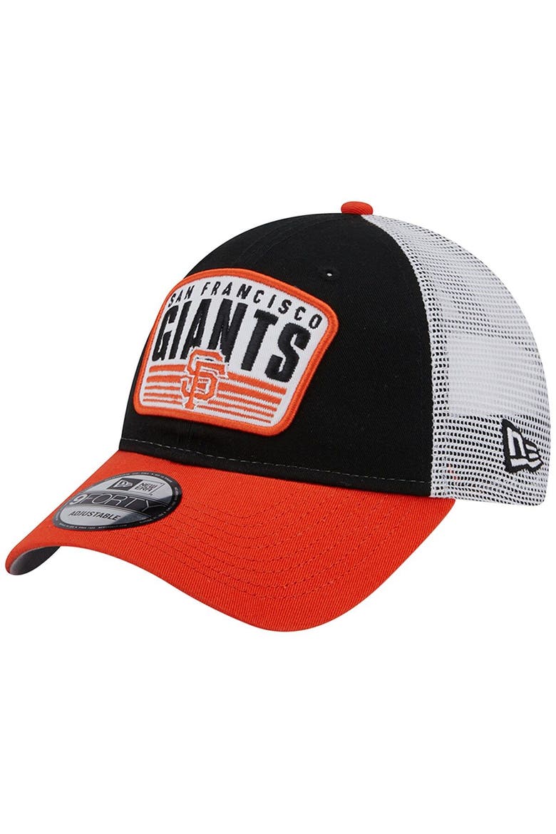 Men's New Era Black San Francisco Giants Two-Tone Patch 9FORTY Snapback Hat, Main, color, Black