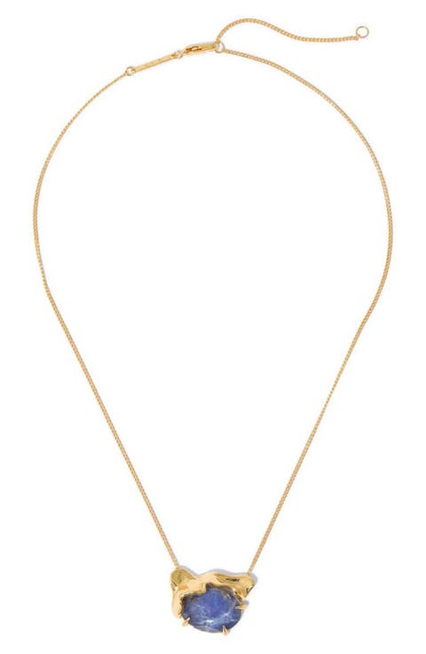 Brut Sodalite Doublet Pendant Necklace