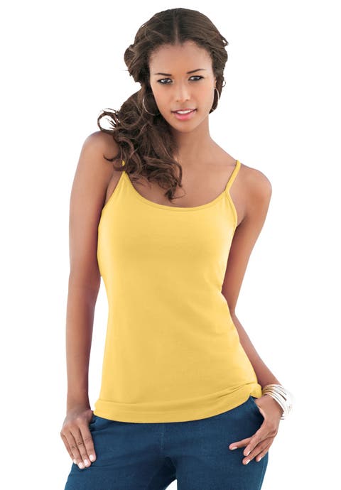 Plus Size Adjustable Strap Cami With Built In Shelf Bra
