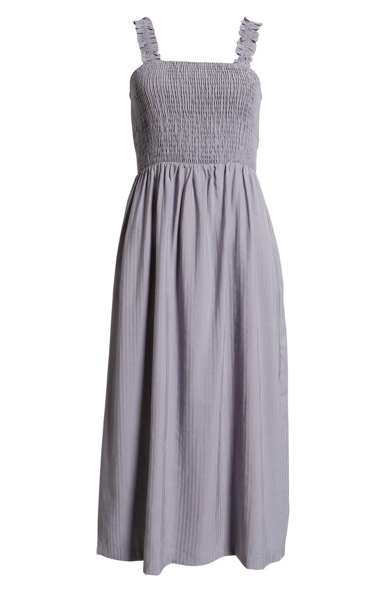 NSR Julia Smocked Sleeveless Midi Sundress, Alternate, color, 