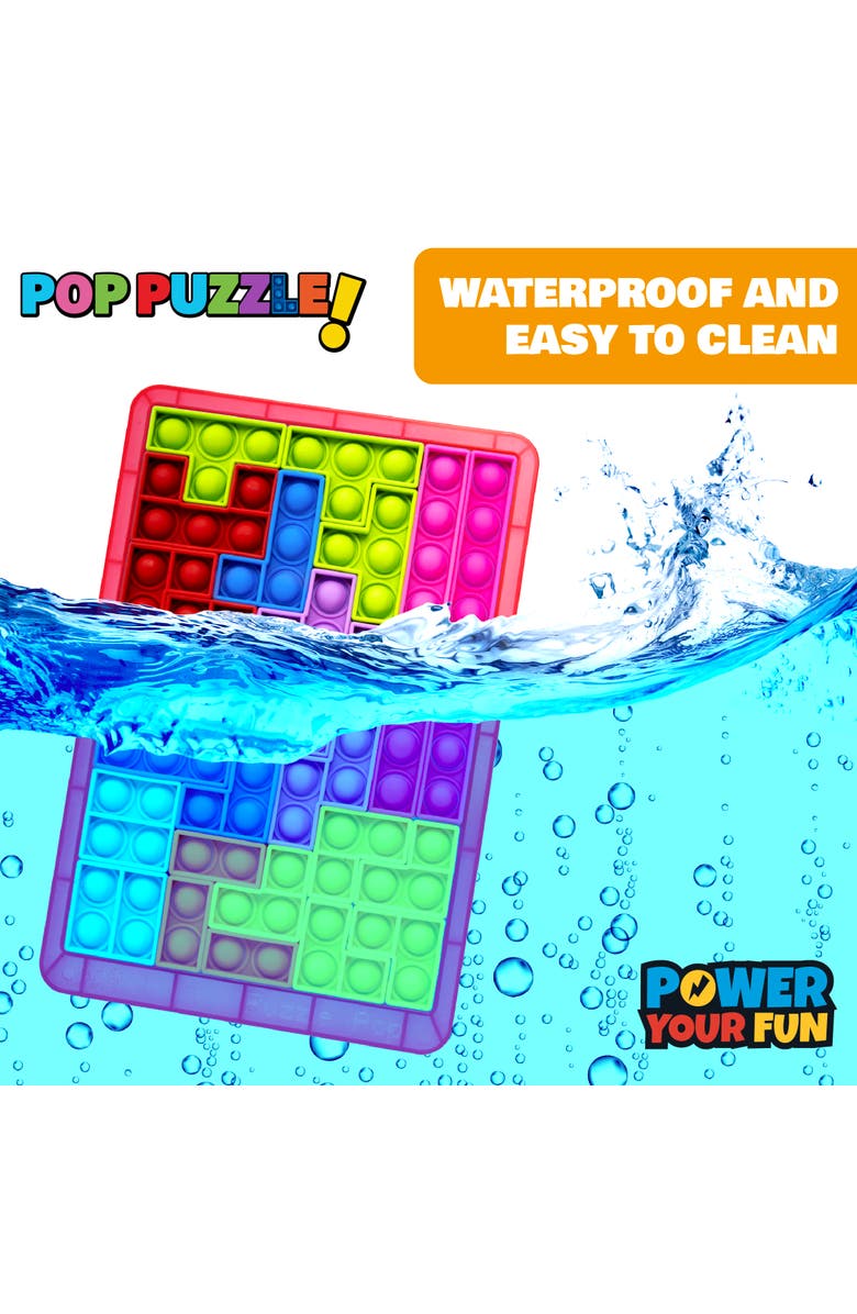 Power Your Fun Red Puzzle Pop Game, Alternate, color, 