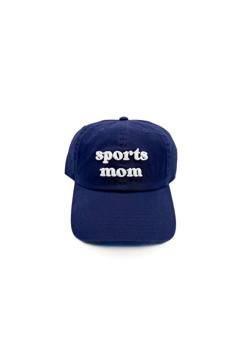 Sports Mom Baseball Hat, Main, color, Navy