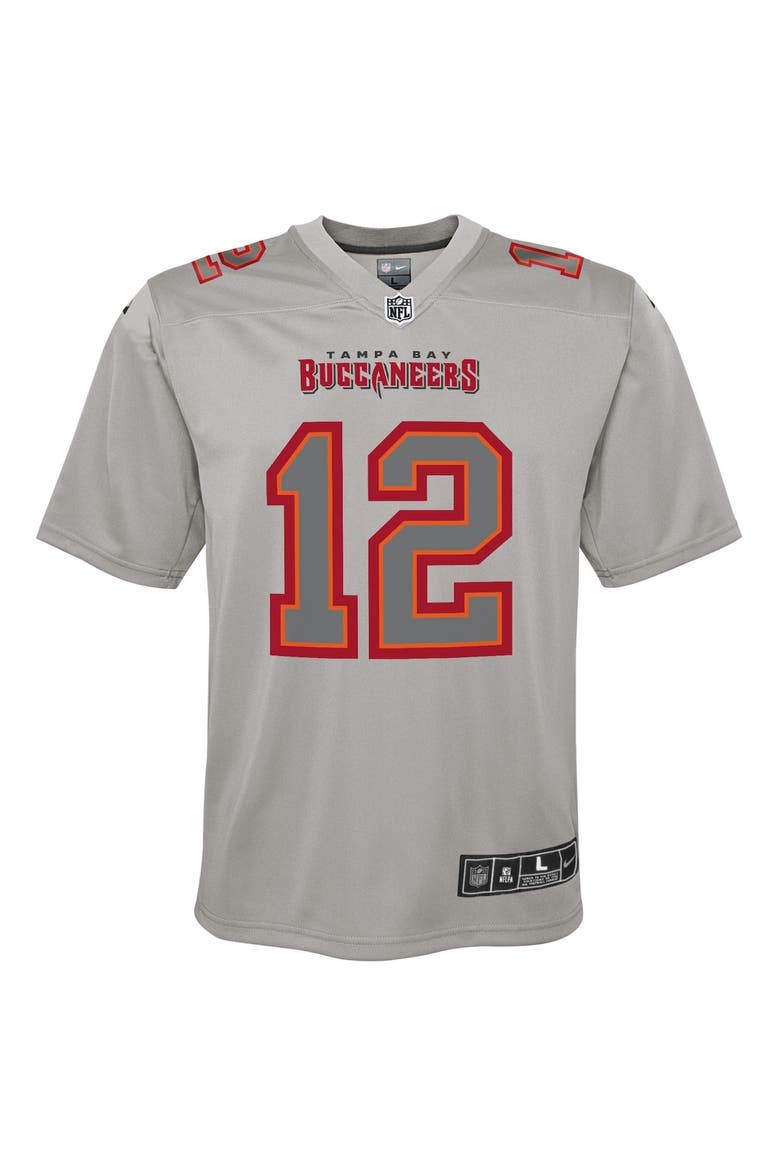 Youth Nike Tom Brady Gray Tampa Bay Buccaneers Atmosphere Game Jersey, Alternate, color, Gray