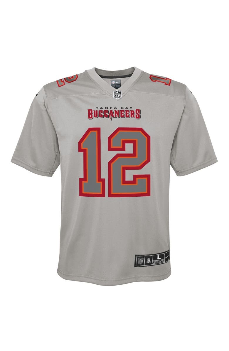 Nike Youth Nike Tom Brady Gray Tampa Bay Buccaneers Atmosphere Game Jersey, Alternate, color, 