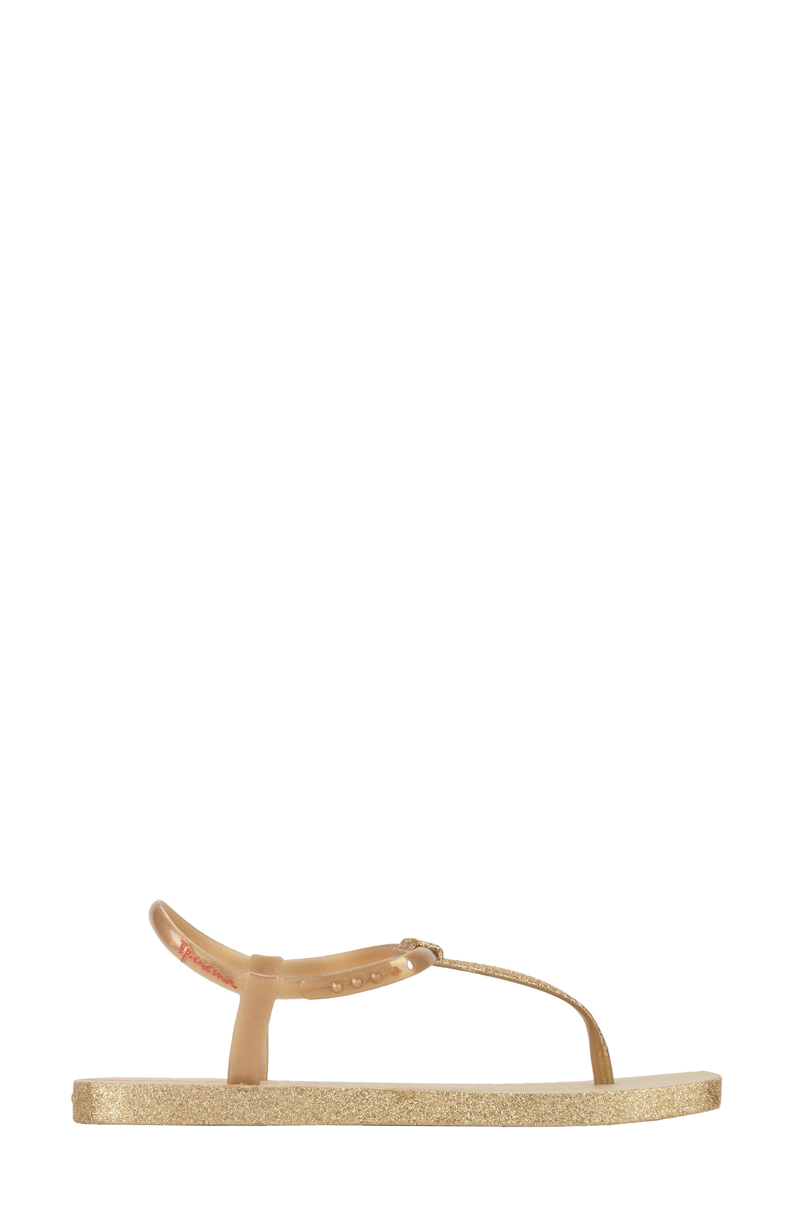 Glitter Sandal, Alternate, color, BEIGE/ GOLD