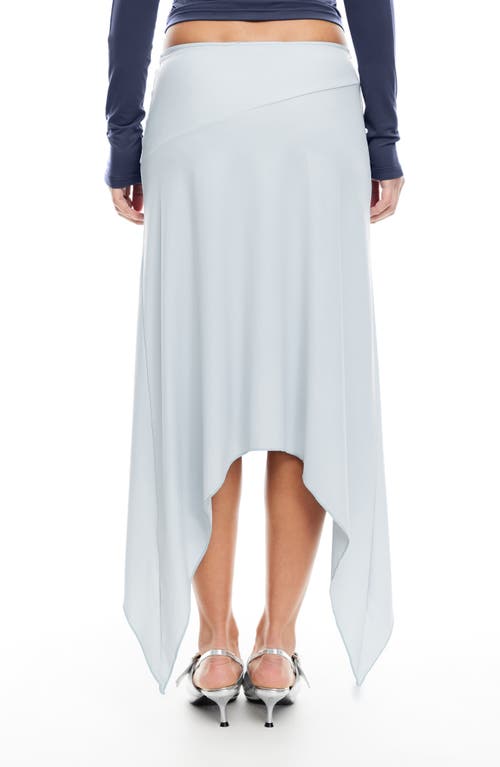 Lioness Cherie Asymmetric Midi Skirt In Smoke