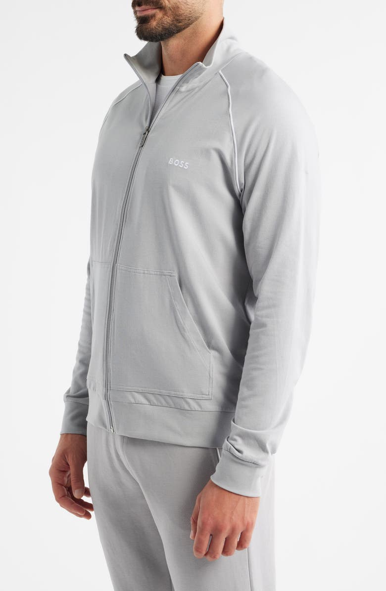 BOSS Mixmatch Z Knit Jacket, Alternate, color, Light/ Pastel Grey