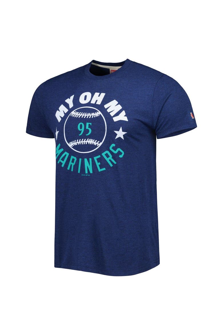 Men's Homage Navy Seattle Mariners Hyper Local Tri-Blend T-Shirt, Alternate, color, Navy